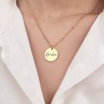 Name Disc Necklace Custom Name Necklace
