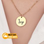Name Disc Necklace Custom Name Necklace - Image 4