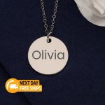 Name Disc Necklace Custom Name Necklace - Image 8