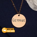 Name Disc Necklace Custom Name Necklace - Image 7