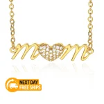 Gold Silver Mum Necklace Mother's Day - Image 5