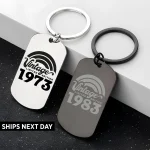1973 Keychain Birthday Keyring