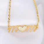 Gold Silver Mum Necklace Mother's Day - Image 2