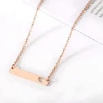 Girls Personalized Initial Bar Necklaces - Image 5