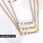 Customised Heart Necklace Personalised