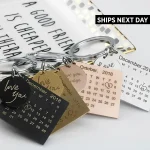 Personalized Calendar Keychain Stainless Steel - Image 6