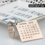 Personalized Calendar Keychain Stainless Steel - Image 8