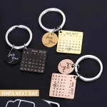 Personalized Calendar Keychain Stainless Steel - Image 7