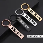 Personalised Number Plate Keyring Number